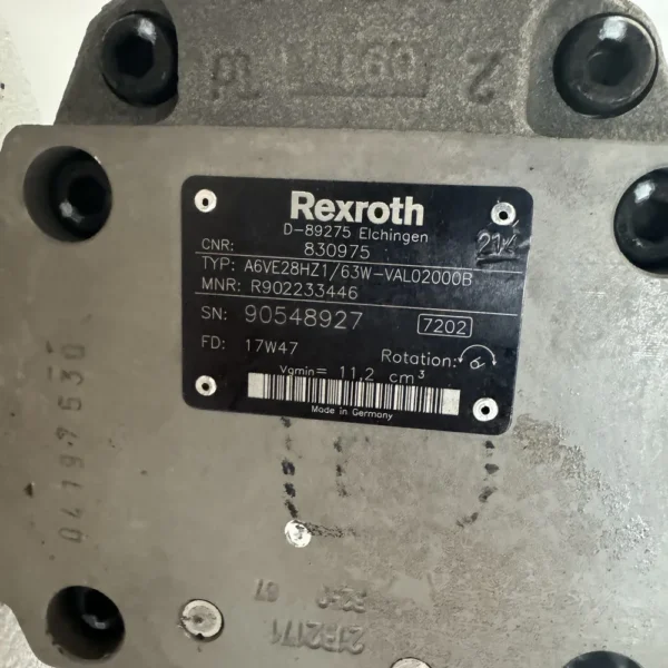 Rexroth A6VE Variable Displacement Hydraulic Motor A6VE28HZ1/63W-VAL020B - Image 7