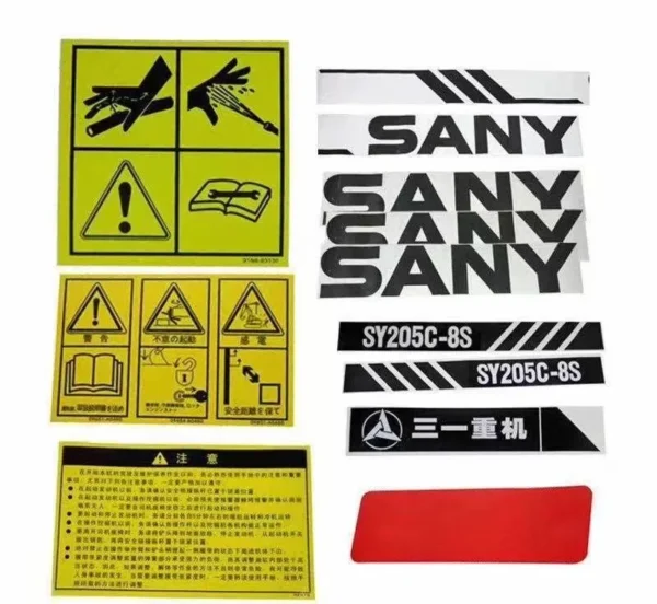 SANY SY215C-9 Excavator Full Decal Sticker Kit Compatible with SY215C-9 - Image 6