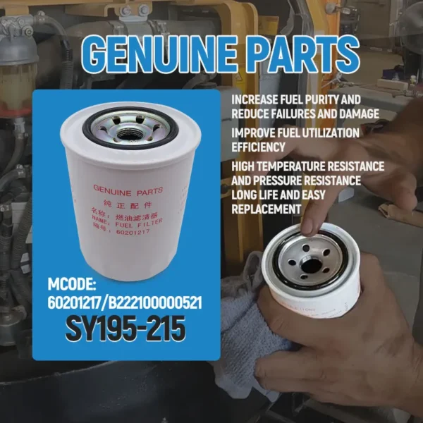 SANY SY195/SY205/SY215 Excavator Diesel Fuel Filter B222100000521 - Image 2