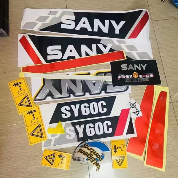 SANY SY215C-9 Excavator Full Decal Sticker Kit Compatible with SY215C-9 - Image 3
