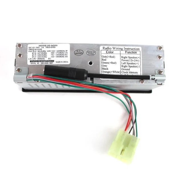 M200 Radio Universal Car Bluetooth USB AUX-in 24 Volt Excavator Radio for Komatsu Sumitomo Kobelco Takeuchi Excavator Parts - Image 7