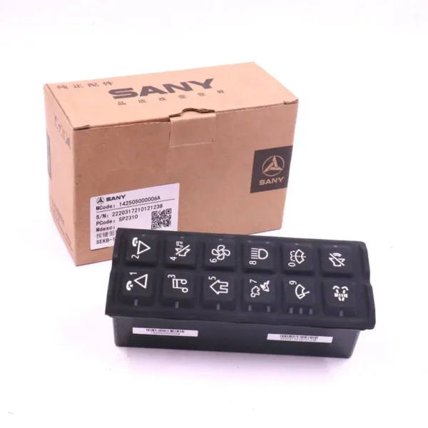 Sany EPad20 Push Button Switch 142505000006A for SY215/SY245/SY265/SY375 Excavators