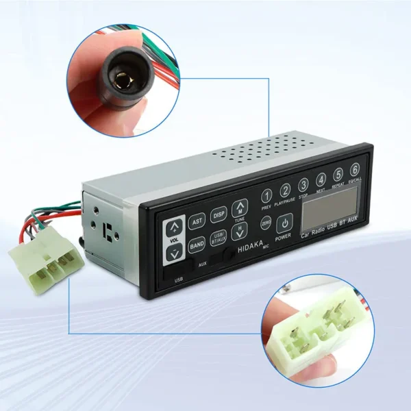 M200 Radio Universal Car Bluetooth USB AUX-in 24 Volt Excavator Radio for Komatsu Sumitomo Kobelco Takeuchi Excavator Parts - Image 2