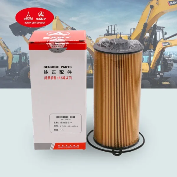 Any Machinery Parts Diesel Fuel Filter PF-CO-02-01060 60151839 B222100000551 for SY55/60/65/75/95/365/375/395/415/485/500/750