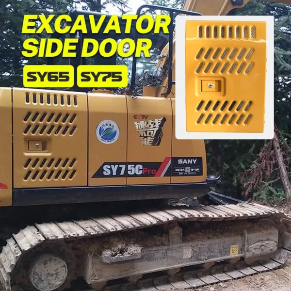 SANY SY65/SY75 Excavator Side Door Panel & Handle Replacement Part - صورة 4
