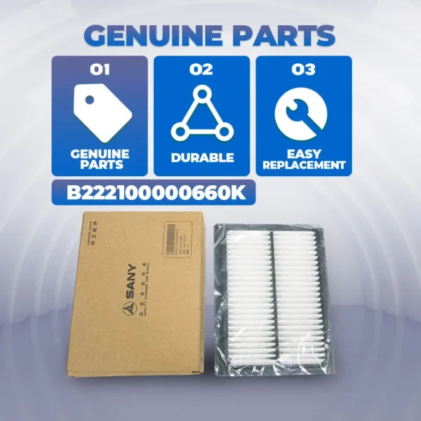 DENSO B222100000660K Air Compressor Filter for Sany SY215/SY245/SY265 Excavator | CE & ISO Certified - Image 3
