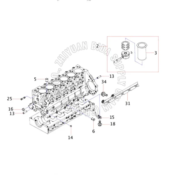Sany SY235 Excavator Engine Repair Kit with Bulk Order Discount