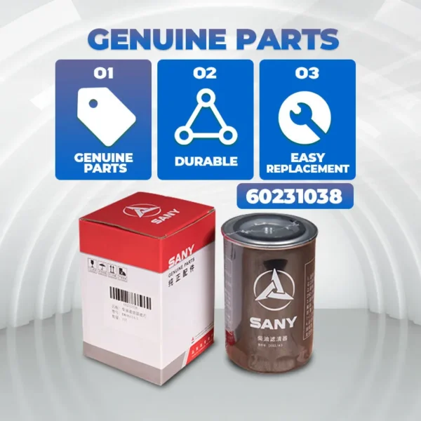 SANY SY65 Excavator Genuine Oil Filter D03S3.14-3 (60231038) for D03S3 Diesel Engine - Image 4