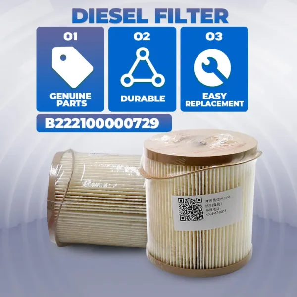 SANY SY365H & SR Series Diesel Filter B222100000729 2040PM-OR - Image 6